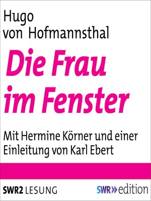cover image of Die Frau im Fenster